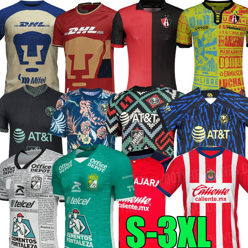 

3XL liga mx 22 23 Club America Soccer Jerseys leon third 2022 2023 Pre Match Cruz Azul NAUL Tigres Chivas Camisas de Futebol training Atlas UNAM Football Shirt fans, America pre-match shirts