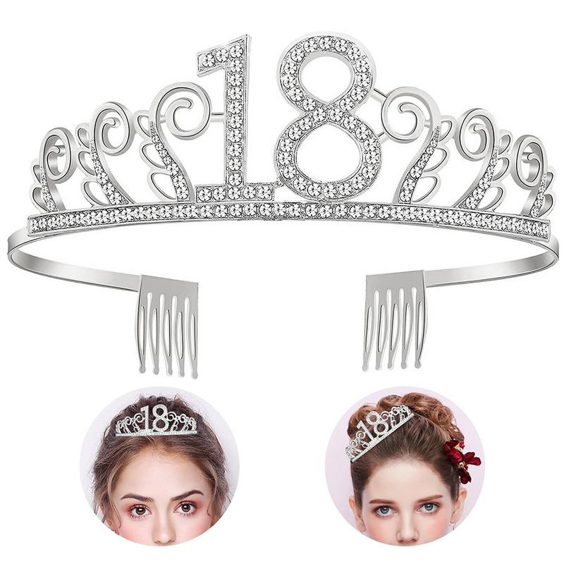 

Hair Clips & Barrettes Big Princess Tiara 18 Years Old Birthday Crown Crystal Hairband Girl Girls Head Accessories Jewelry