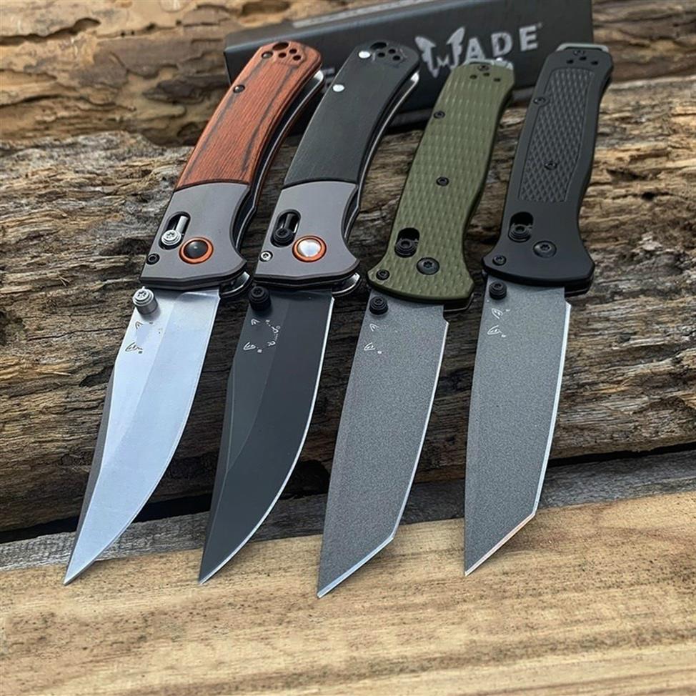 

NEW BENCH Pocket Knife Hunt Crooked River Folding 4.00"S30V G10 Handles with Aluminum Bolsters - 15080-1 Tactical Camping Kni274M