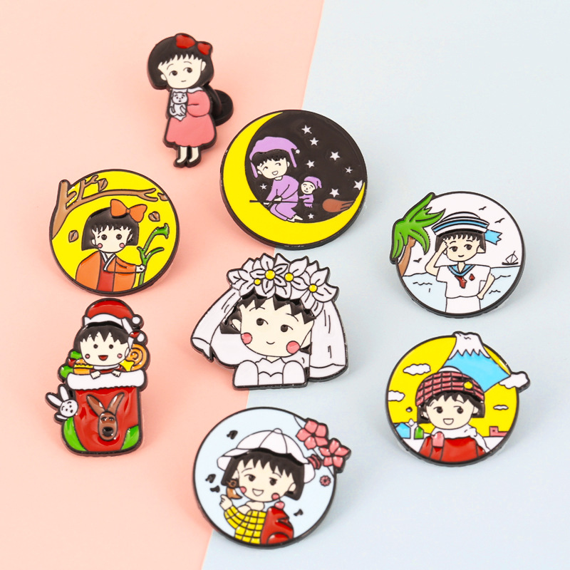 

Japanese Animation Cartoon Brooch Women Broche Badge Pins Metal Collar Brooches for Girl Pines Metalicos Jewelry Gift, Mixed colors