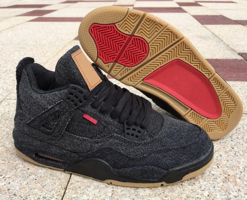 

Shoes Sale 4s NRG Black Denim Mens Designer Basketball Beautiful IV Denim Jeans Womens Fashion Sports Sneakers Top Quality, Black black black