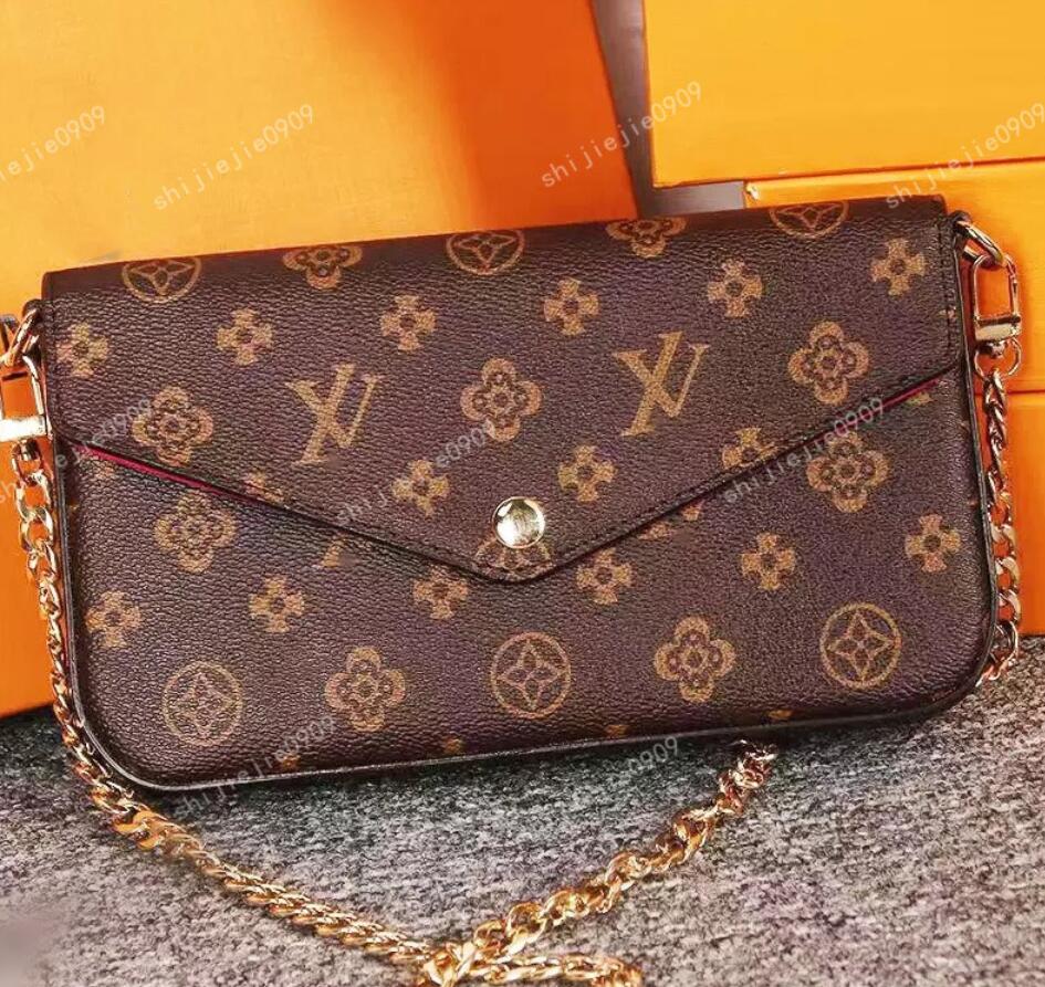 

Luxurys Designers Bags handbag 3pcs/set women bag Crossbody Purse louiseitys viutonitys Messenger Handbags Real Leather with box 61276, Pink embossing