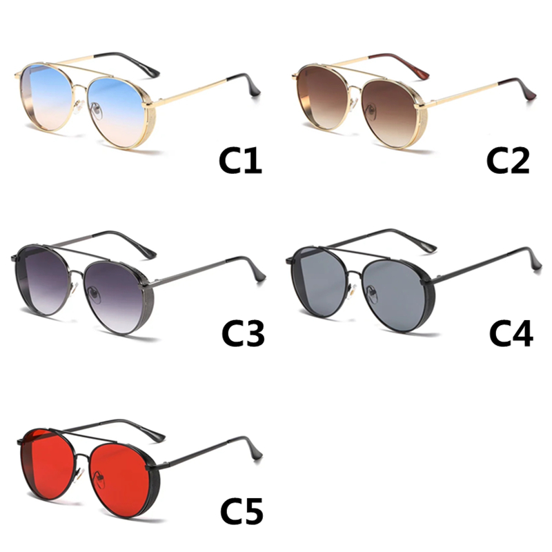 

Unisex Retro Metal Frame Oval Sunglasses Women Designer Sun Glasses For Men Summer Vintage Shades Eyeglasses