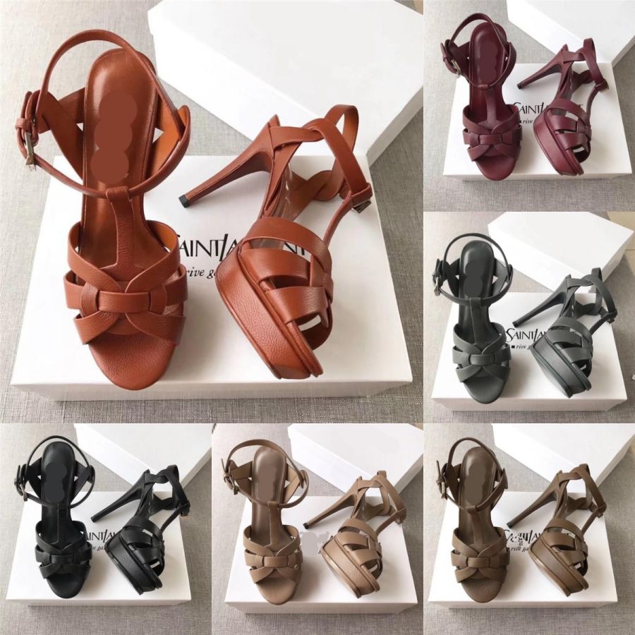 

Italy designer Tribute high-heel sandals Party Dance Shoe Sexy 10cm suede women' metal buckle thick heel wome' shoes slippers Litchi grain cowhide series AASL1231, Shoes boxes sl original logo