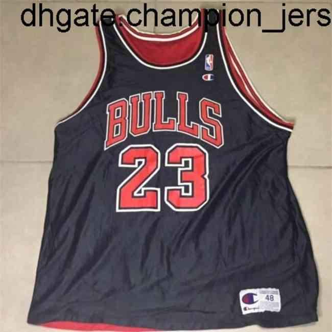 

New Goods Cheap Vtg Michael Jor Dan Black 23 Jersey 48 Champion Reversible Vest Stitched Basketball Jerseys vest Shirt