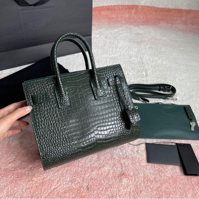 

2022 New Top Quality Fashion Women Leather designer Handbag Bag Crocodile Grain Sac De Jour Shoulder bags p6Lj#, Only original box