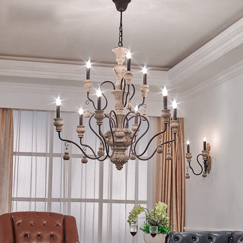 vintage country personalized shop chandelier lamps retro creativity lighting tree branch lights Village rustic wrought iron Restaurant chandelier-image-401673666