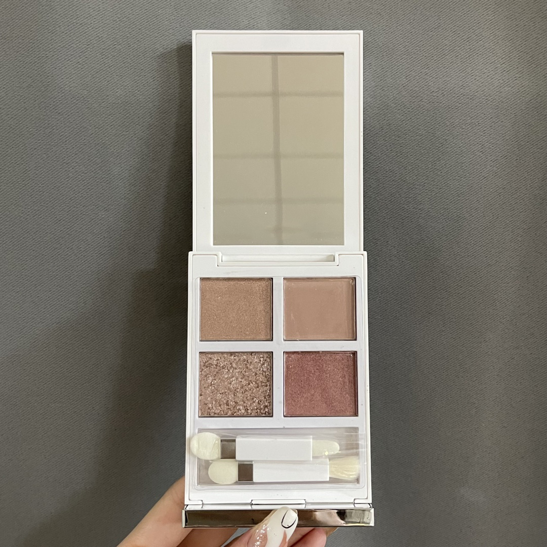 

Wholesale Brand Eye Shadow Platette Eye Color Quad 4 Colors 01 Naked Pink With Mirror Brush Shimmer Glitter High Quality, 01# naked pink