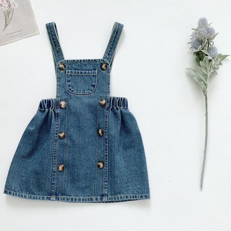 

Girl's Dresses Deer Jonmi Korean Style 2022 Spring Summer Baby Girls Denim Suspenders Casual Cute Toddlers Children Straps DressGirl's, Blue