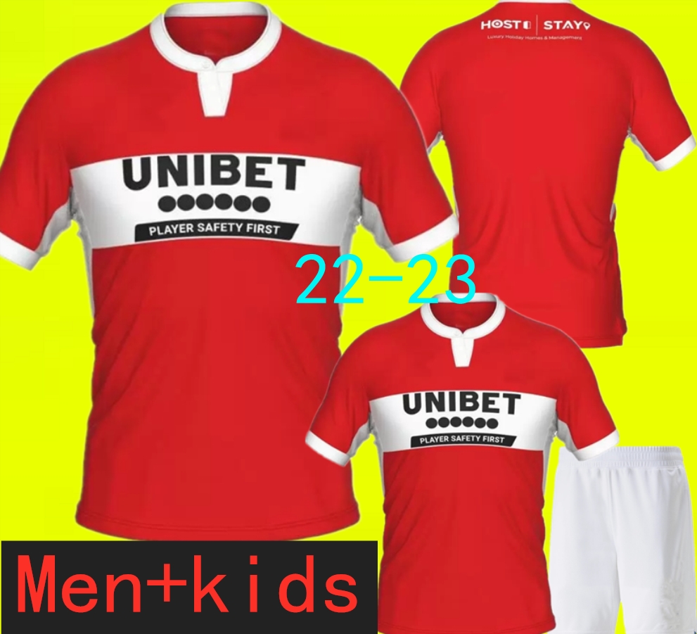 

22 23 Middlesbrough Mens Soccer Jerseys 2022 2023 TAVERNIER PAYERO SPORAR HOWSON Crooks MCNAIR WATMORE BOLA Coburn Jones Home Football Shirt Short Sleeve Uniforms, Red
