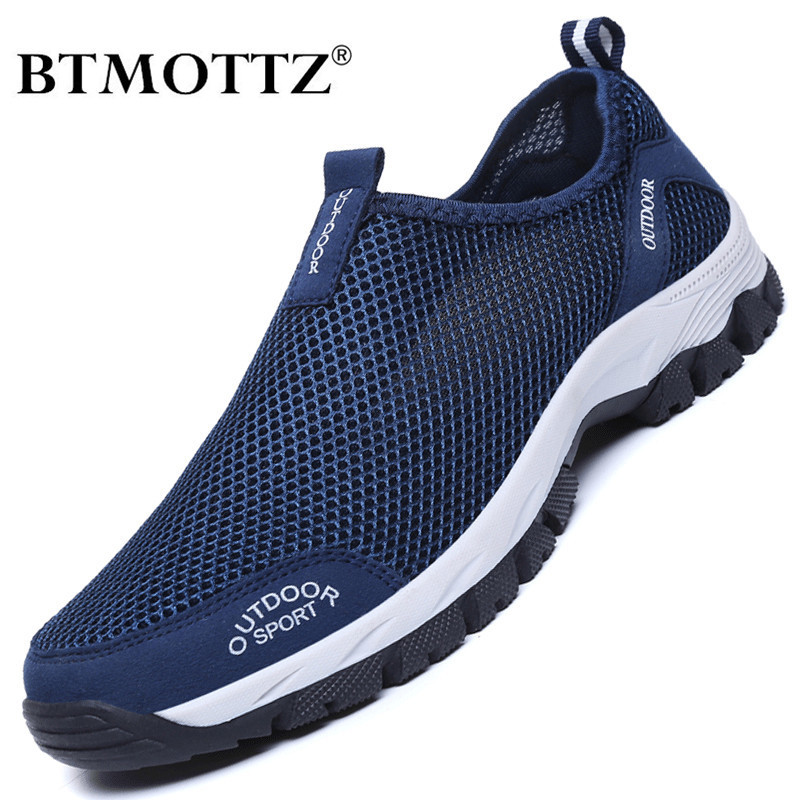 

Summer Mesh Men Casual Shoes Water Sneakers Outdoor Walking Trainers Breathable Slip on s Loafers Zapatillas Tenis 220812, Gray 2