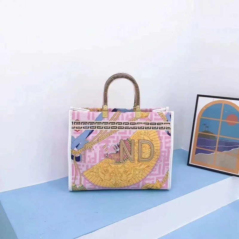

Designer Tote Shopping Bag women fashion Top Handle crossbody shoulder strap Beach handbag letter Rom print PU leather Travel Braned Luxury Bag, Pink