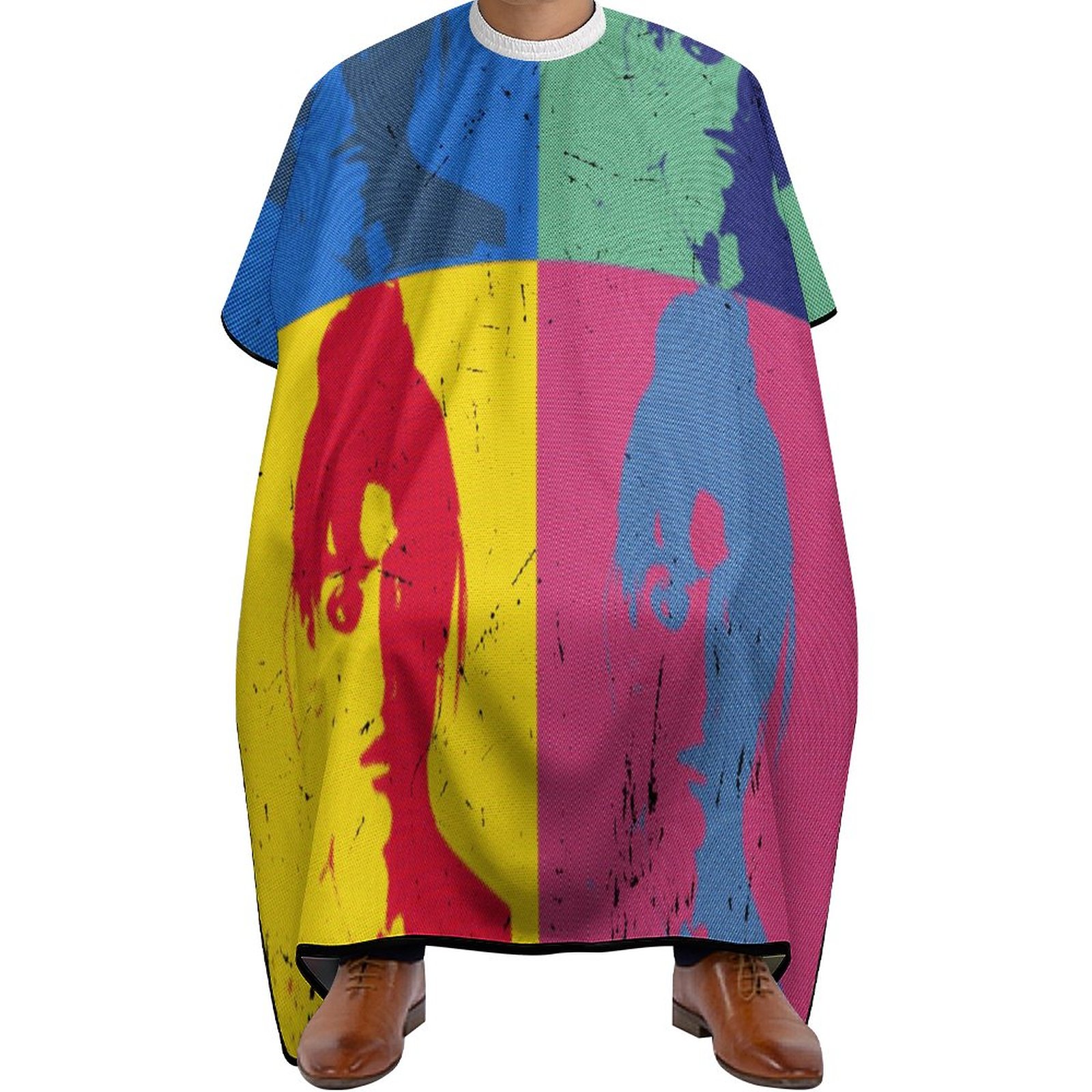 

Professional Barber Cape Polyester Hair Cutting Salon Cape Water And Stain Resistant Apron Cutting Hair Popart T-shirt