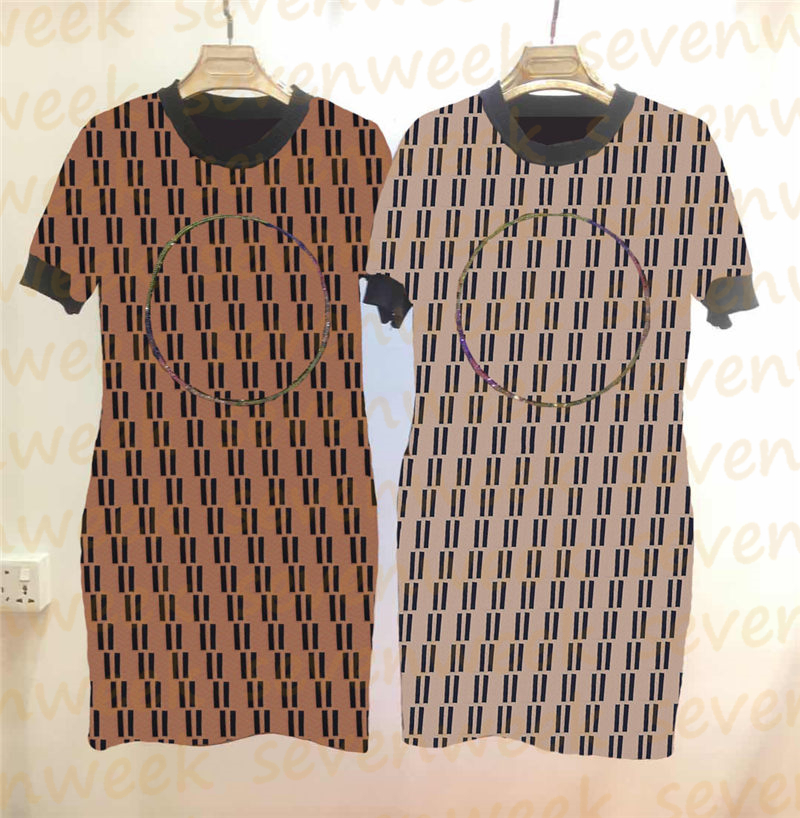 

Full Letters Womens Knitted Dresses With Colorful Rhinestones Designer Fashion Ladies Skirts Dress For Party Nightclub, Khaki