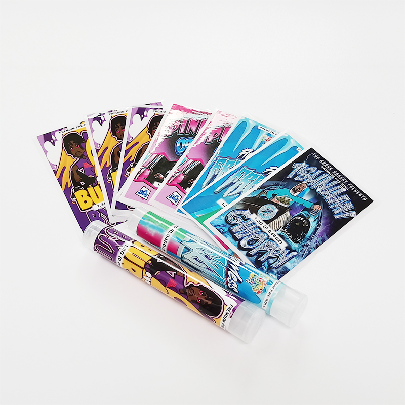 

Stickers for pre rolled tube bottle Preroll Packaging 18x116mm 18x120mm Connected Jokes up strain labels