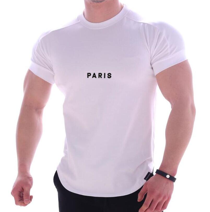 

Mens Designer T Shirts Fashion Men Tee Short Sleeve Summer Brand Paris Letter Print Cotton T-Shirts Bodybuilding Fitness Training Polo Shirts Size -3XL, Customize