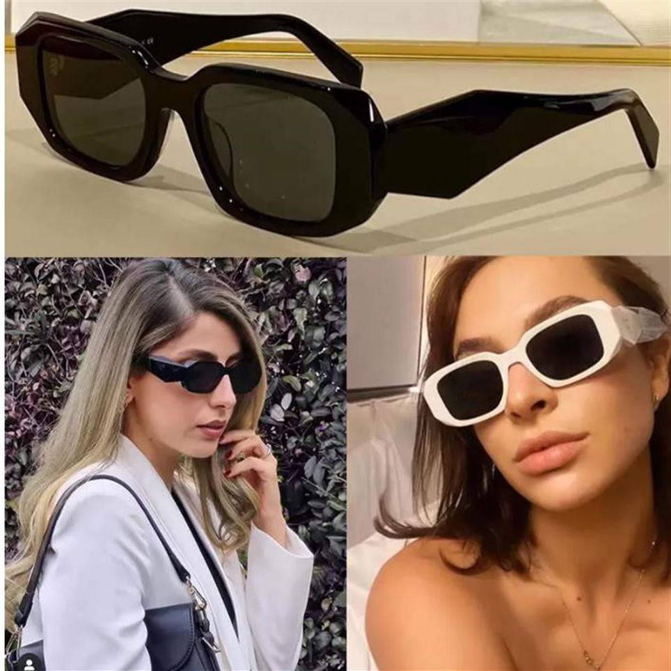 

Womens sunglasses PR 17WS designer party glasses ladies stage style top high quality Fashion Rectangle Frames Gray Gradient Lens294U