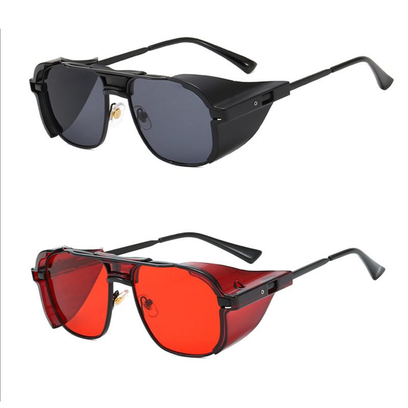 

Sunglasses Vintage Gothic Steampunk Classic Side Guard Glasses Luxury Designer Women's Car Driving Decorative For Men, White;black