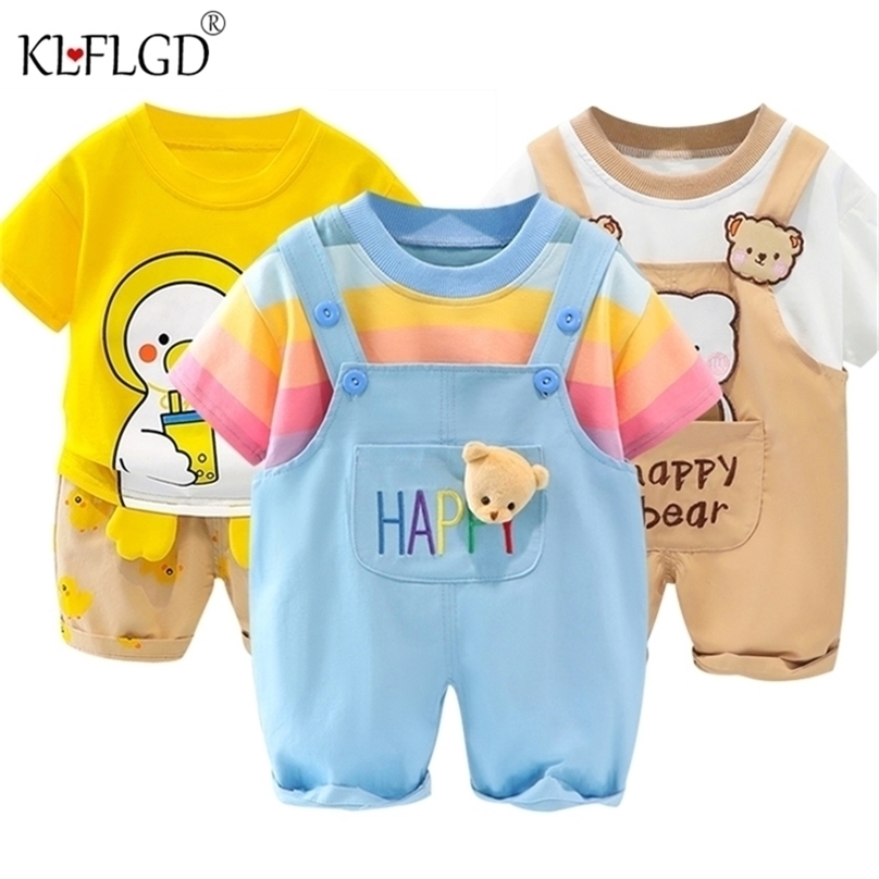 Born Baby Girls and Boys Clothing Suit pour le printemps Summer Grils Bows Set Mignon Sautpheurs Vêtements 220606