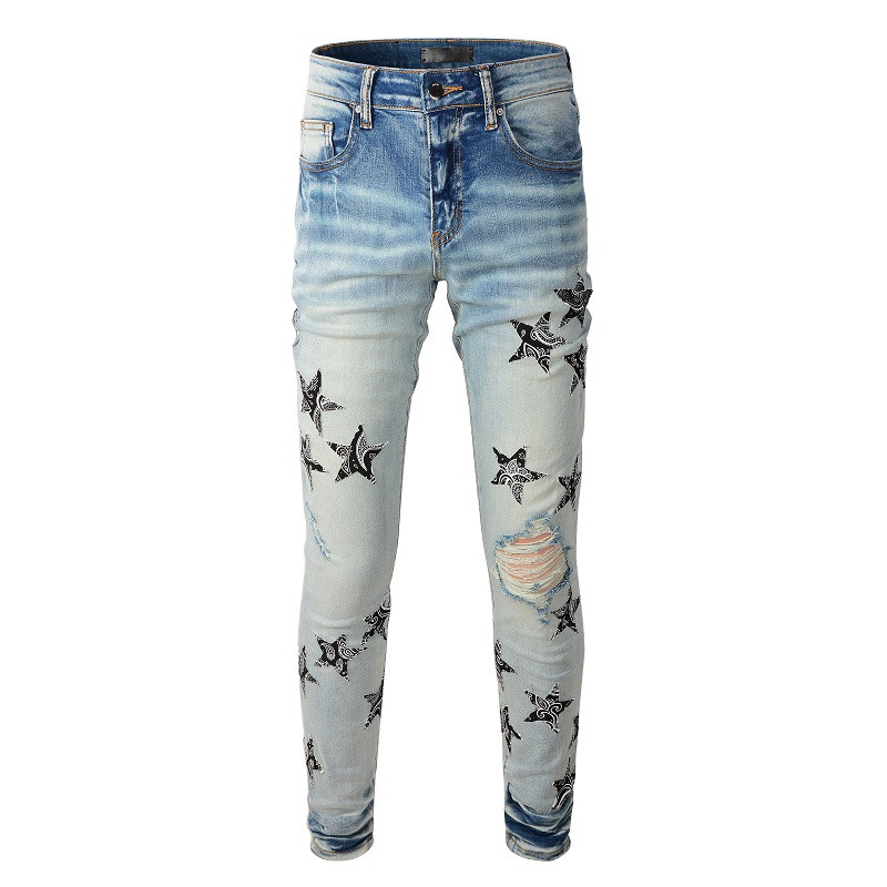Mens Jeans Designer Purple Jeans For Man Street Fashion Brand Retro Torn Fold Stitching Men Motorcycle Riding Slim Fit Washed Motocycle Denim Pants
