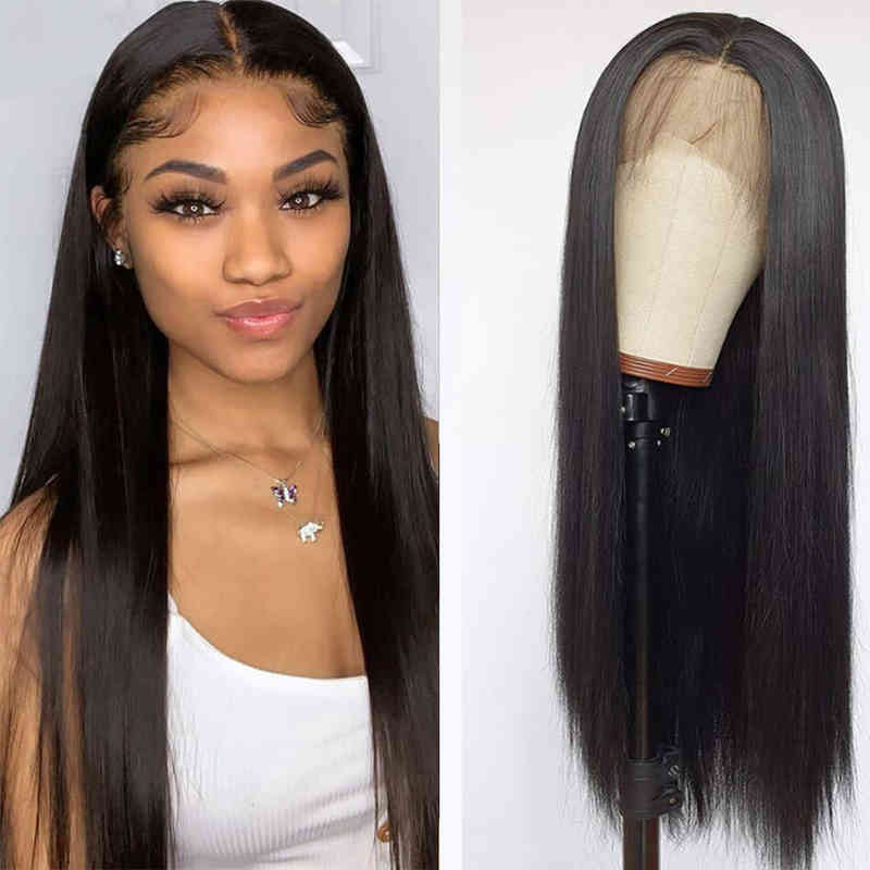 

Cheap Raw Indian Straight Transparent Hd 13X6 Frontal Closure For Black Women Human Hair Lace Front Wig