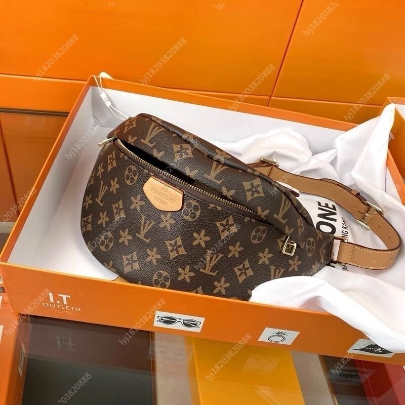 

6136 Stlye Famous Designers Bumbag Cross Body Fashion Shoulder Bags brown Waist Bag Luxury Temperament Fanny Pack Bum Unisex Chest package M43644