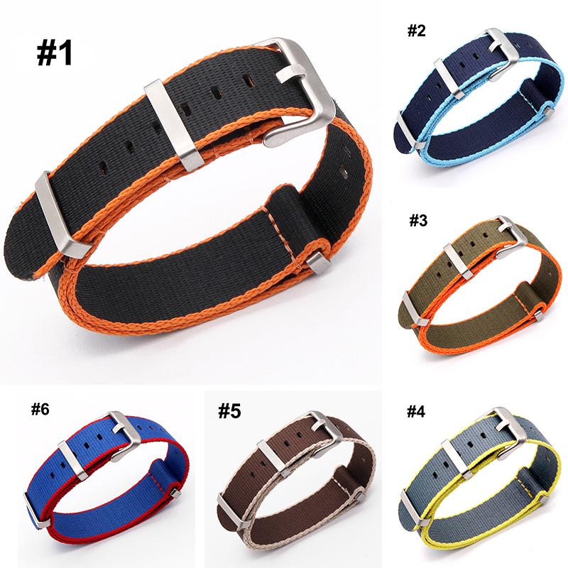 

Watch Bands 1Pc Nato Nylon Watchbands 20mm Woven Fabric Strap Men And Women Universal Canvas Buckle Belt Wristband