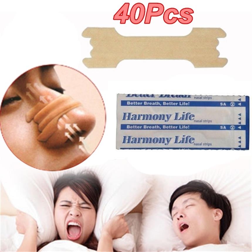 

40Pcs Nasal Strips Anti Snoring Patches Sleep Better Right Aid Stop Snore Better Breathe Improve Sleeping Health Care252t
