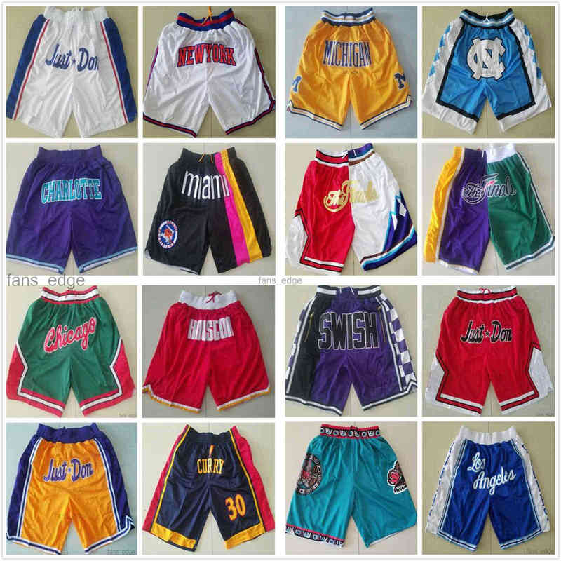 Toutes les équipes de basket-ball sont des courts métrages de basket-ball Retro Sport Pantalon de hip-pop court avec un pantalon à fermeture écla