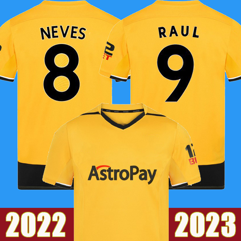 

22 23 Wolves Soccer Jerseys ADAMA KILMAN SEMEDO RAUL NETO NEVES 2022 2023 Wanderers J.OTTO PODENCE GIBBS WHITE Wolverhampton Football Shirts Men Kids Kits, Home