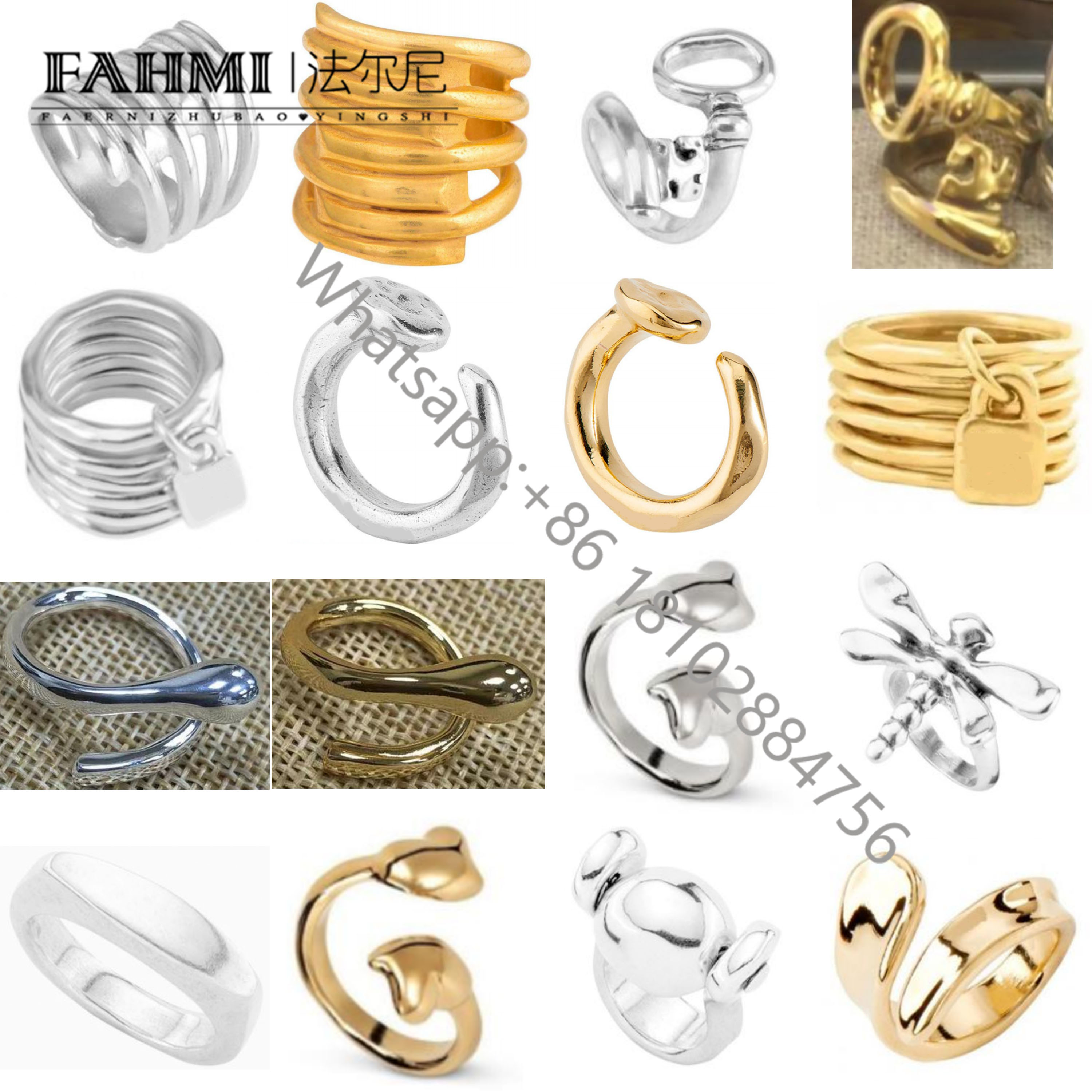 

FAHMI Jewelry With Side Stones Rings Authentic scintiller Ring UNO DE 50 Gold-plated jewelry suitable for European style gift 212