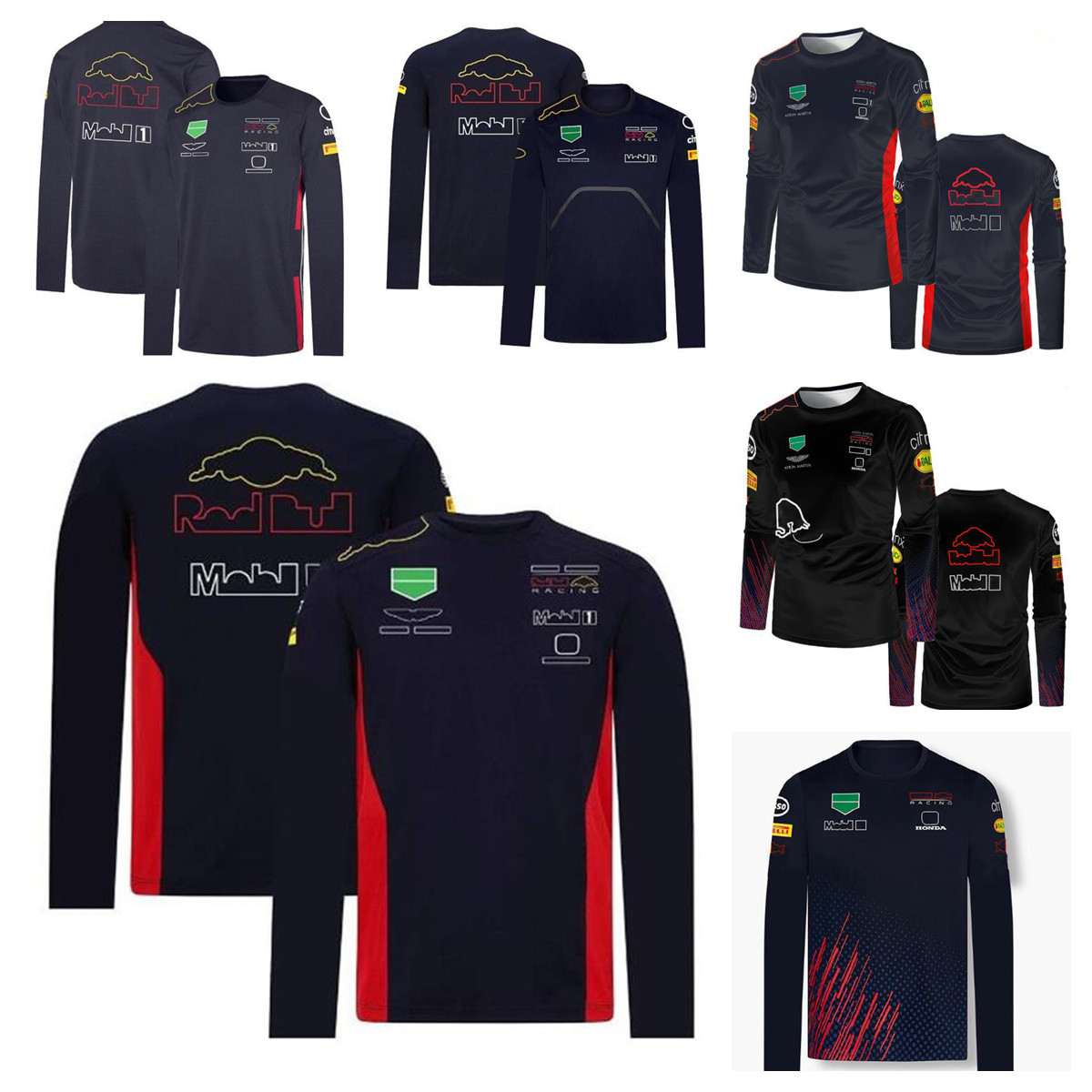 

2022 new F1 racing long-sleeved T-shirt team jersey with the same custom