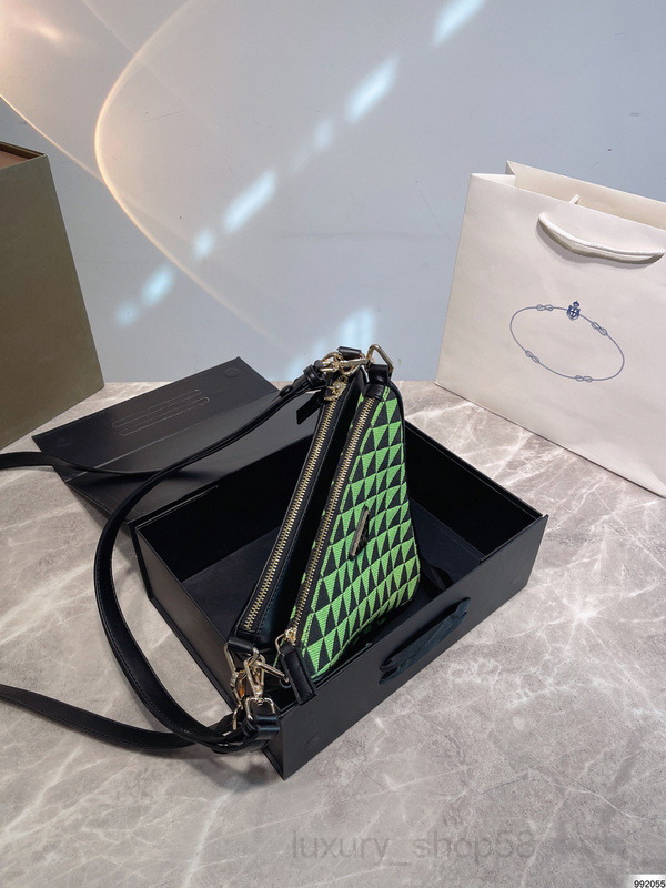 

Crossbody Designer Small Symbole triangle jacquard fabric bags Womens luxury Single shoulder Bag fashion brand Prad Crobody Summer Ladies Wallet