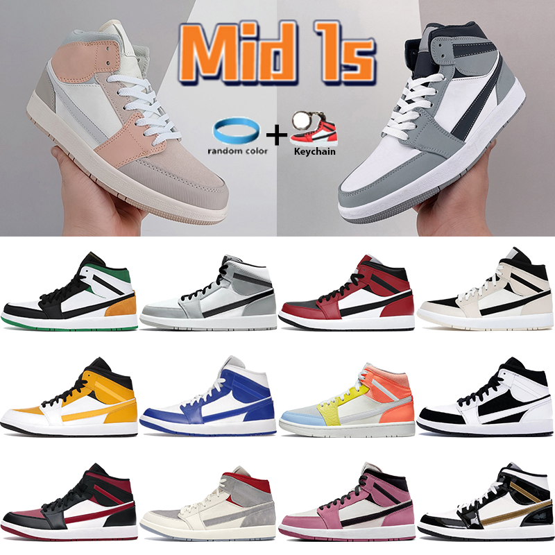 

Mid Sneakers 1 1s Men Basketball Shoes Pink Quartz Light Smoke Grey 2.0 Milan Bred Toe Berry Pink Pine Green Classic Sport Shoe Mens Trainers, Shoe box