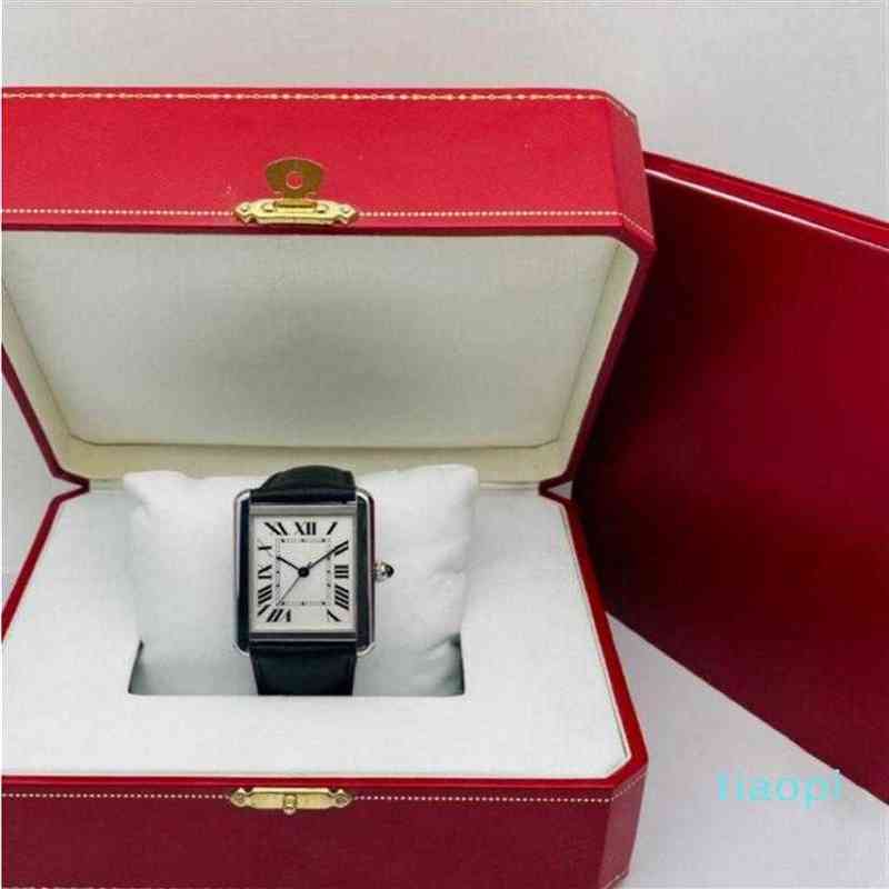 

Tank Cart fashion women's watch Fashion Mens Woman Watches Unisex Casual Wrist Watch Size Roman Numerals Design Multi Color Optional310P, Box