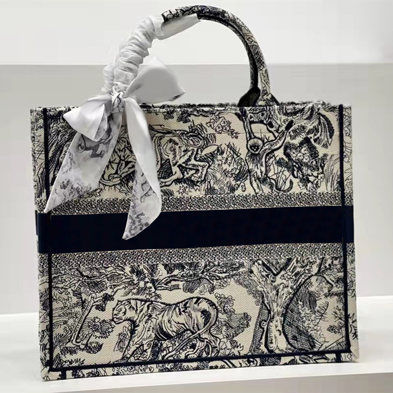 

5A top High quality Tote Bag Bags Canvas Shopping Handbag Classic Shoulder women Designer 3 d embroidery, Color 3