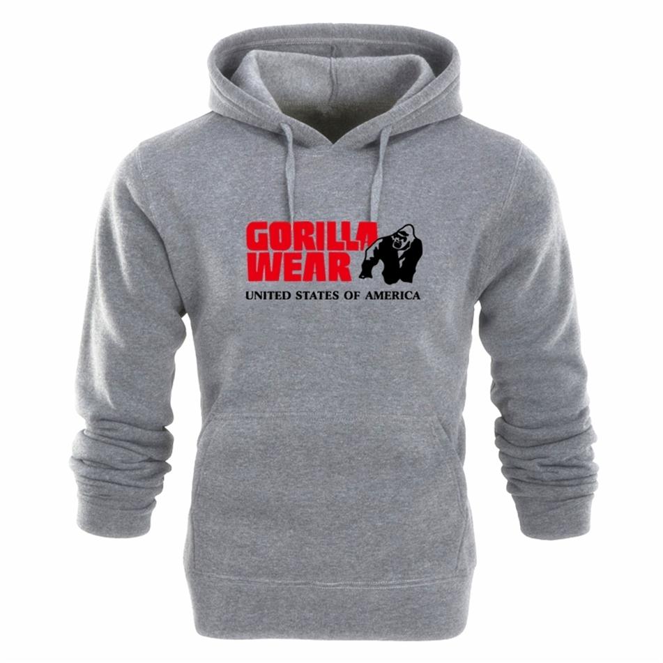 Brand Casual Sweatshirt Men's Printed Hoodie Top Gorilla Wear Fashion Spring and Autumn Style283e