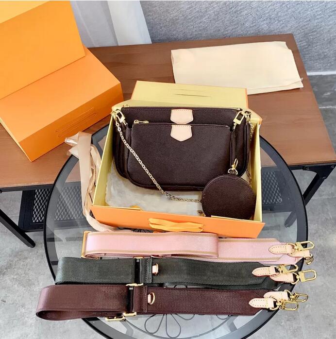 

2022 Women Luxurys DesignersParis Sale 3 piece set bags women crossbody Leather handbags purses lady tote bag Coin Purse three item AAAAAA