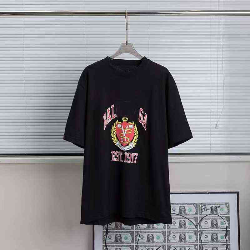 

Designer Luxury Summer Classic Back Letter Printed T Shirt Mens And Womens Couple Loose Cotton Tee Various Styles Oversized Antique