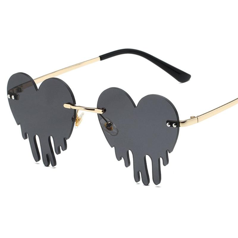 

Sunglasses Unique Big Heart Sun Glasses Fashion Butterfly Rimless Women Creative Luxury 2022 Trend Cloud Colorful OceanSunglasses