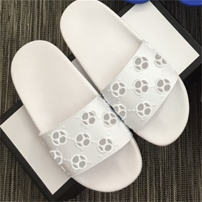 

New designer slides flip flops sandals Men womens slipper Summer Wide Flat Slippery Sandals Slipper Flip Flop With Box Size 36-46 NO10NO10, Color 1