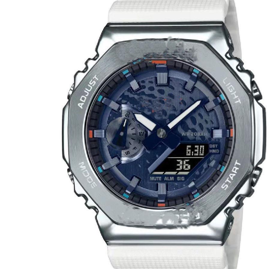 

2100 quartz watch waterproof anti falling LED light date alarm clock stopwatch timer function315w, Multi-color