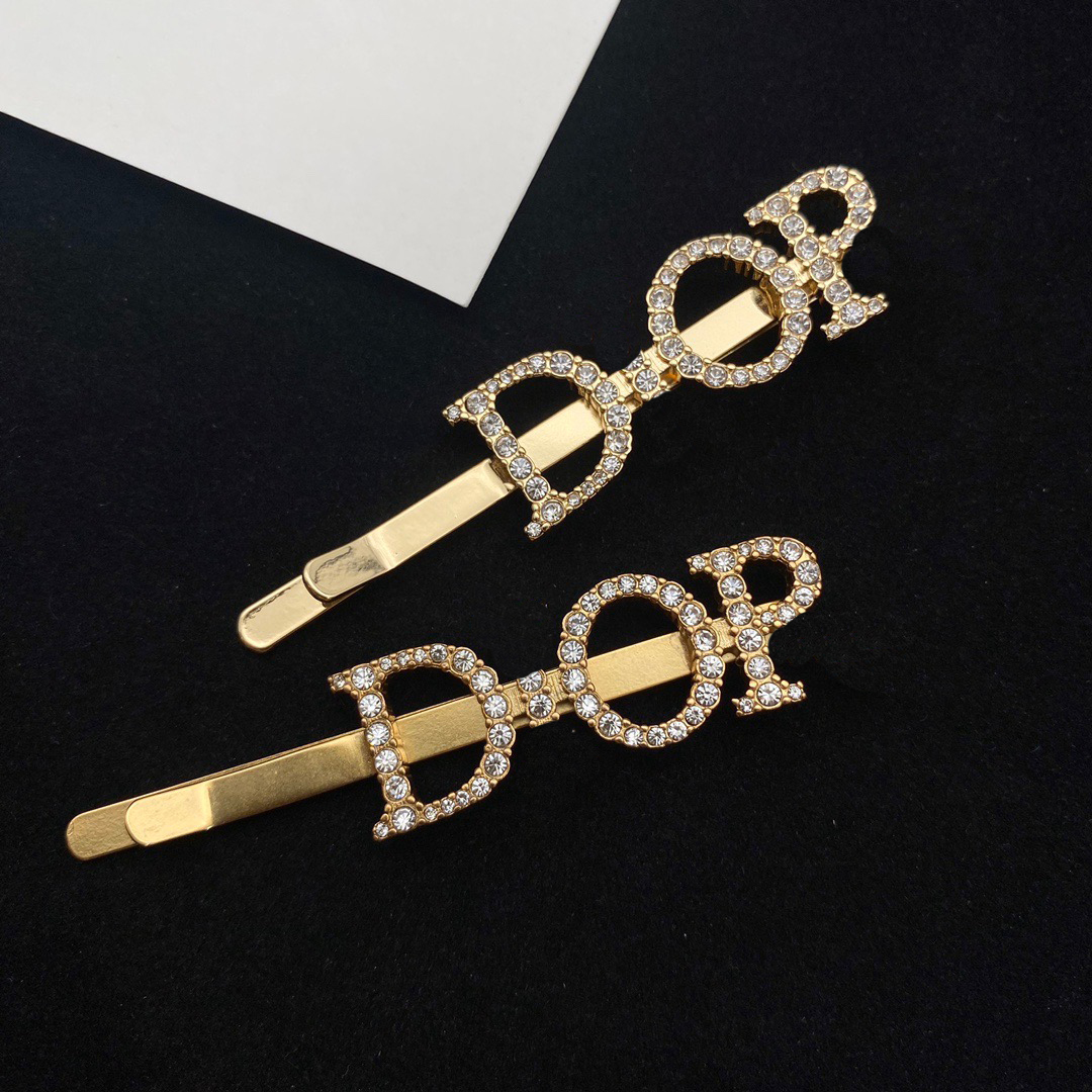 

High Quality Designer Hair Clips For Women Letter Diamond Luxury Hairs Barrettes Womens Hair Accessorie For Girls Hair Styling Accessories