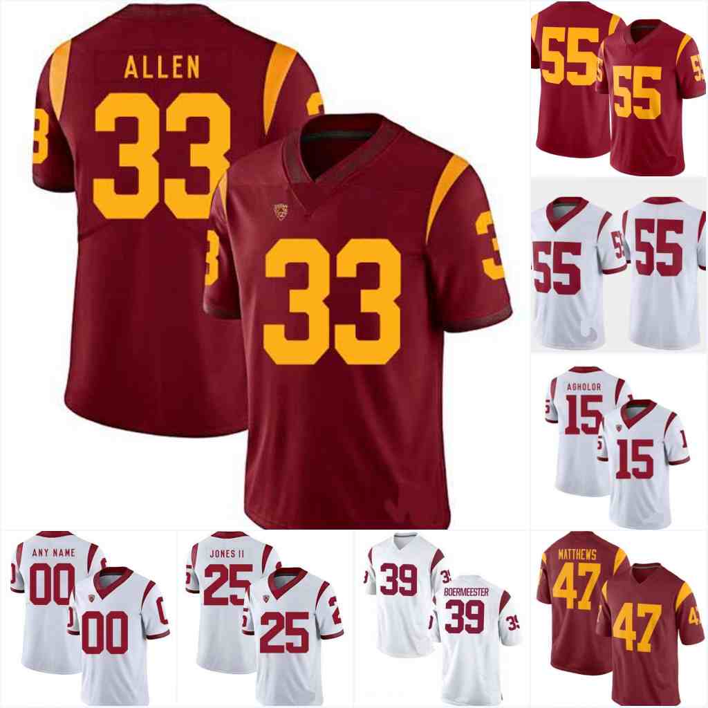 

College #13 C.J. Williams #8 Raleek Brown Reggie Bush #5 Zion Branch #15 Drake London #29 Xavion Alford #20 Mike Garrett #55 Junior Seau #33 Marcus Allen #43 Troy Polamalu, Red