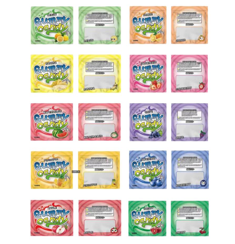 

Edible CANDY packaging Edibles package bag SMELL PROOF empty gummies foil ziplock resealable mylar bags