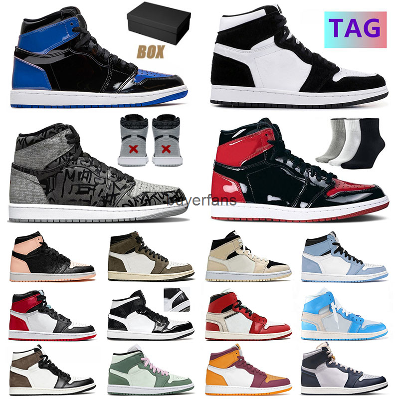 

with 1 1s Jumpman Mens Womens Basketball Shoes University Blue Hihg Panda Mid Dutch Green Designer Sports Sneakers Trainers Size 36-46, 36-46 rebellionaire banned