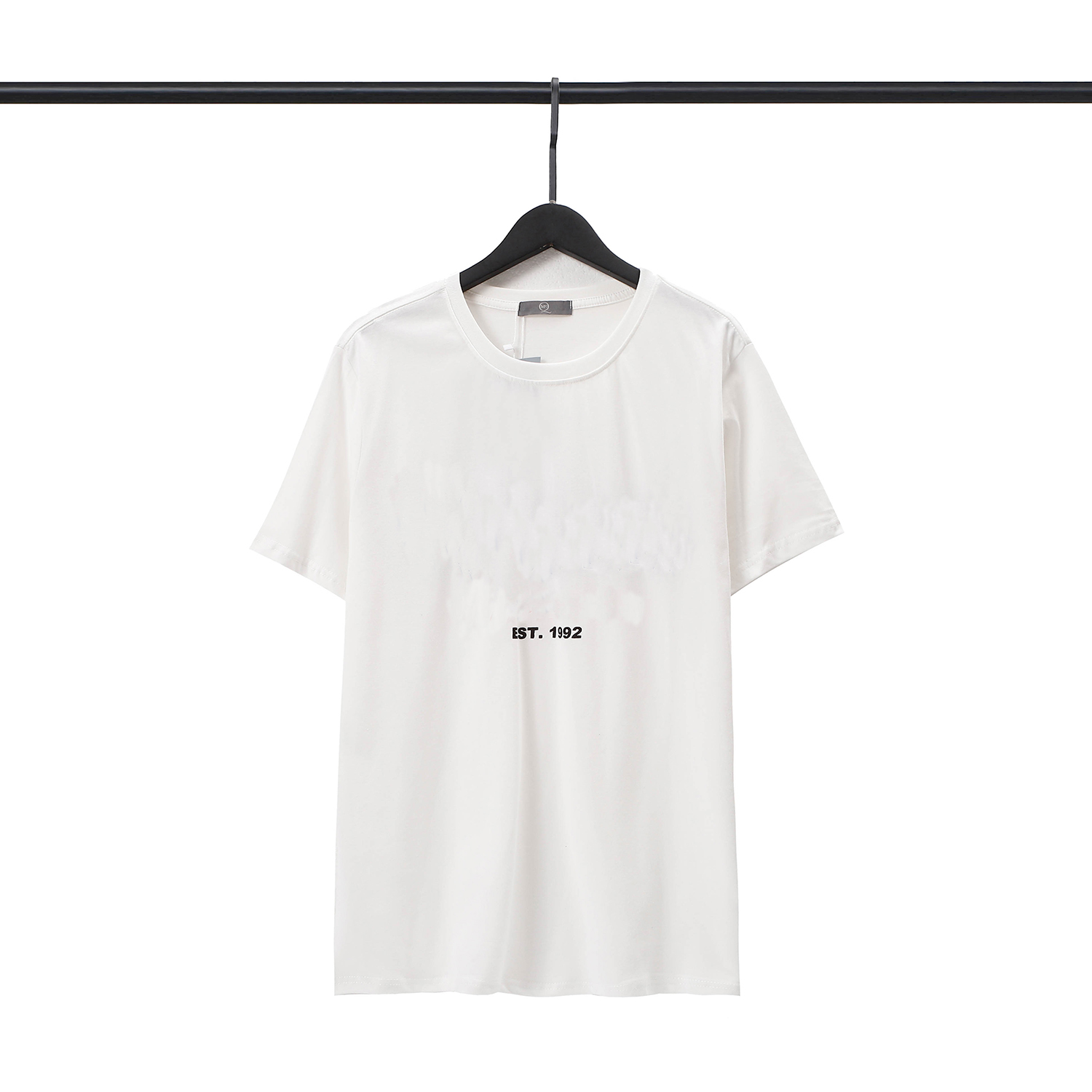 

Men' T-Shirts Trend Print Letter Logo Casual Loose Versatile Cotton Couple Wear, White