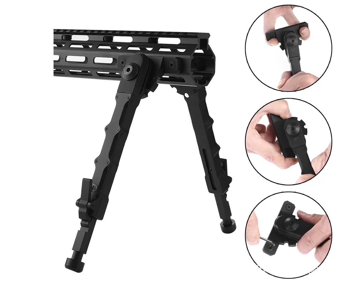 

airsoft M4 ar 15 accessories aluminum tactical Separated V9 Bipod fits M-Lok system rail for hunting shooting.cx