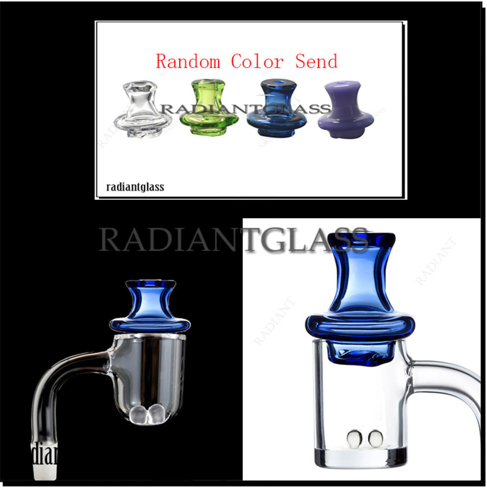 

Quartz Sets Two Styles Full Weld Flat Round Bottom Beveled Edge Smoking Quartz Banger With Glass Spinning Colored UFO Carb Caps Terp Pearls For Water Bongs Dab Rigs