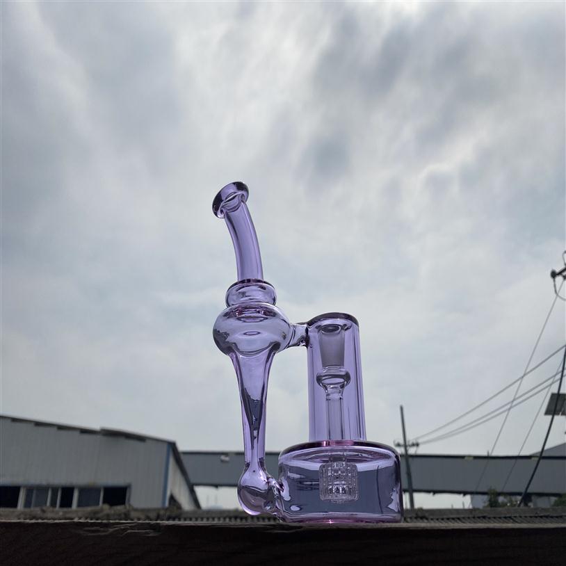 

Smoking Pipes rbr 14mm joint recycle round shape purple cfl high quality264I
